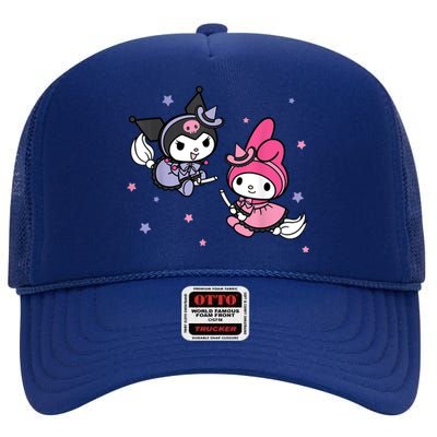 My Melody Kuromi Little Witches Halloween High Crown Mesh Back Trucker Hat