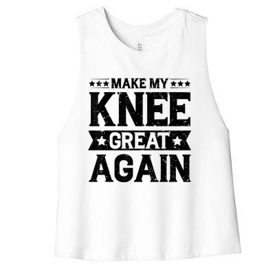 Make My Knee Great Again Women's Racerback Cropped Tank