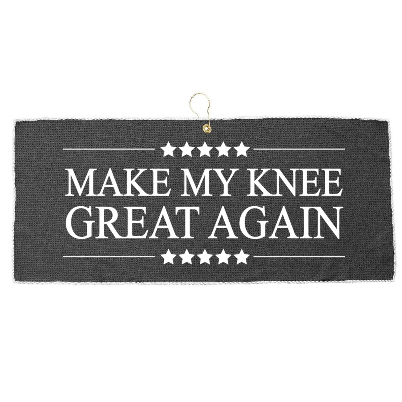 Make My Knee Great Again Funny Surgery Gift Great Gift Large Microfiber Waffle Golf Towel