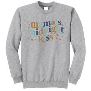 Mamas Midnight Kiss Retro Blue And Gold Tall Sweatshirt