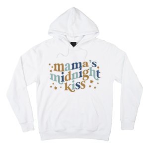 Mamas Midnight Kiss Retro Blue And Gold Hoodie