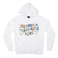 Mamas Midnight Kiss Retro Blue And Gold Hoodie