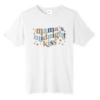 Mamas Midnight Kiss Retro Blue And Gold Tall Fusion ChromaSoft Performance T-Shirt