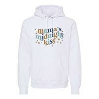 Mamas Midnight Kiss Retro Blue And Gold Premium Hoodie