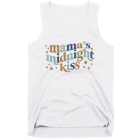 Mamas Midnight Kiss Retro Blue And Gold Tank Top