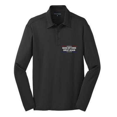 Make My Knee Great Again Silk Touch Performance Long Sleeve Polo