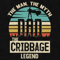 Man Myth Legend Dad Cribbage Ladies PosiCharge Tri-Blend Wicking Tank
