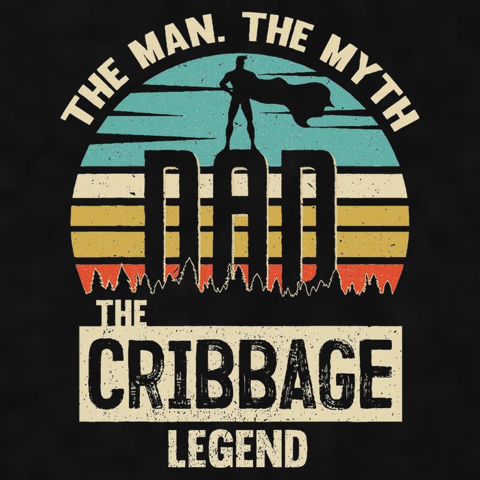 Man Myth Legend Dad Cribbage Ladies PosiCharge Tri-Blend Wicking Tank