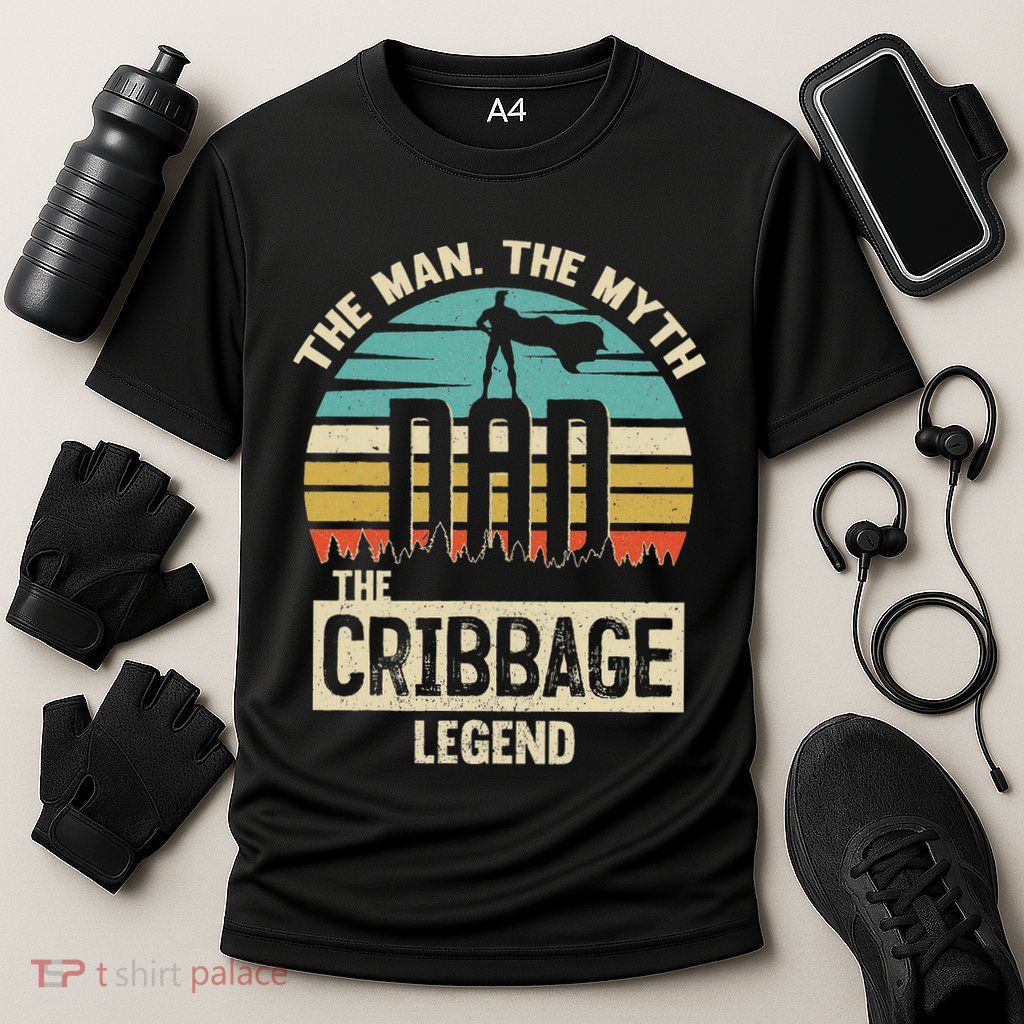 Man Myth Legend Dad Cribbage Performance Shirt