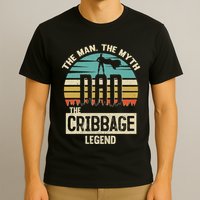 Man Myth Legend Dad Cribbage T-Shirt