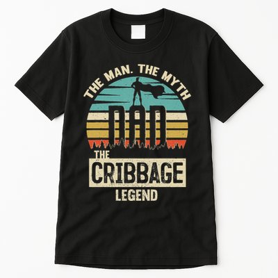 Man Myth Legend Dad Cribbage Tall T-Shirt