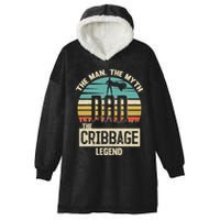 Man Myth Legend Dad Cribbage Hooded Wearable Blanket
