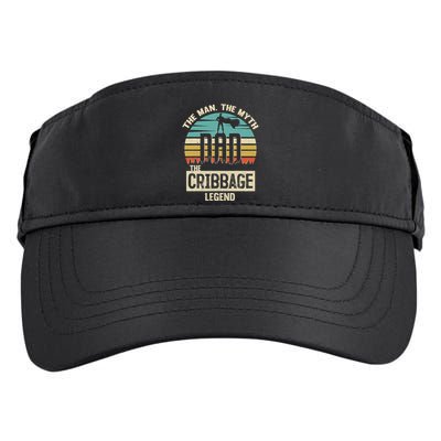 Man Myth Legend Dad Cribbage Adult Drive Performance Visor