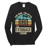Man Myth Legend Dad Cribbage Tall Long Sleeve T-Shirt