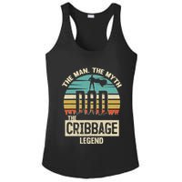 Man Myth Legend Dad Cribbage Ladies PosiCharge Competitor Racerback Tank