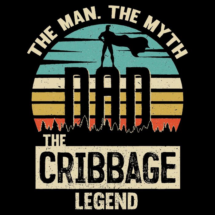 Man Myth Legend Dad Cribbage Cooling Performance Long Sleeve Crew