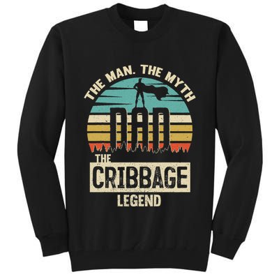 Man Myth Legend Dad Cribbage Tall Sweatshirt