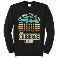 Man Myth Legend Dad Cribbage Tall Sweatshirt