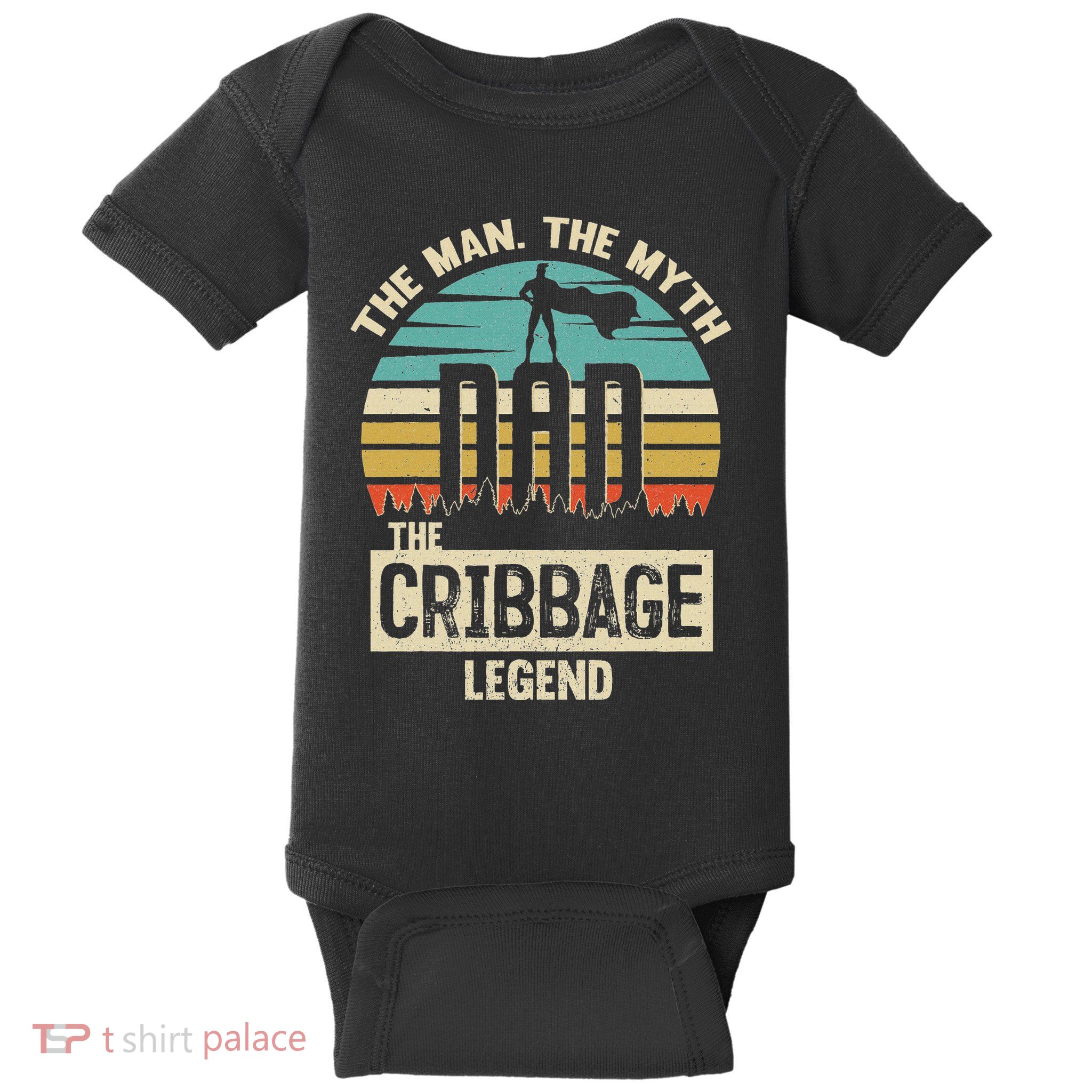 Man Myth Legend Dad Cribbage Baby Bodysuit