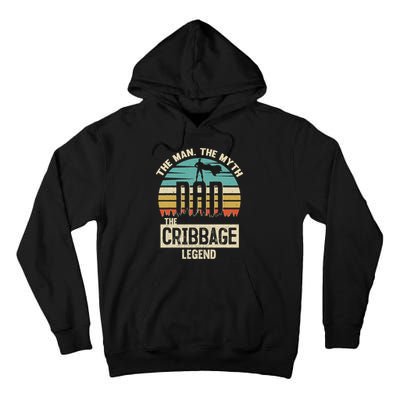 Man Myth Legend Dad Cribbage Tall Hoodie