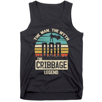 Man Myth Legend Dad Cribbage Tank Top