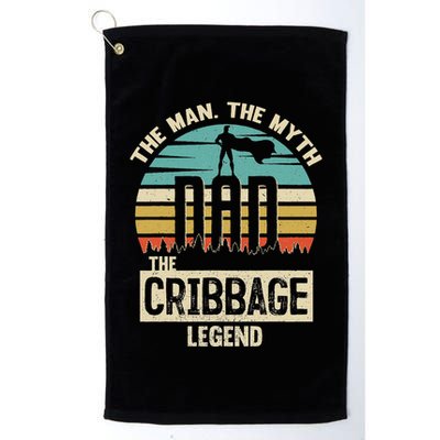 Man Myth Legend Dad Cribbage Golf Towel
