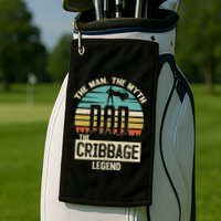 Man Myth Legend Dad Cribbage Golf Towel