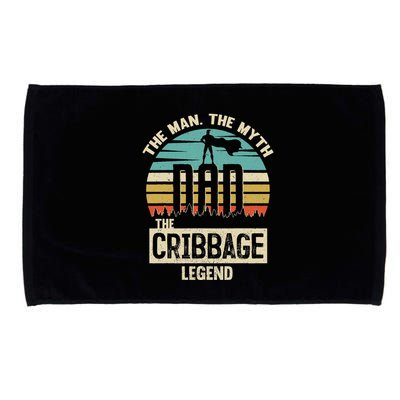 Man Myth Legend Dad Cribbage Microfiber Hand Towel