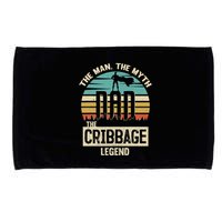 Man Myth Legend Dad Cribbage Microfiber Hand Towel