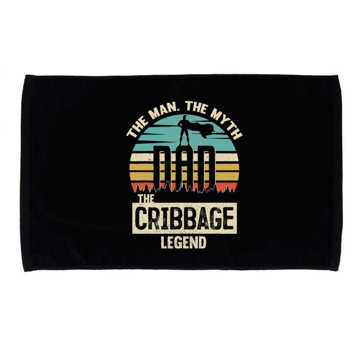 Man Myth Legend Dad Cribbage Microfiber Hand Towel