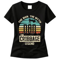 Man Myth Legend Dad Cribbage Womens T-Shirt
