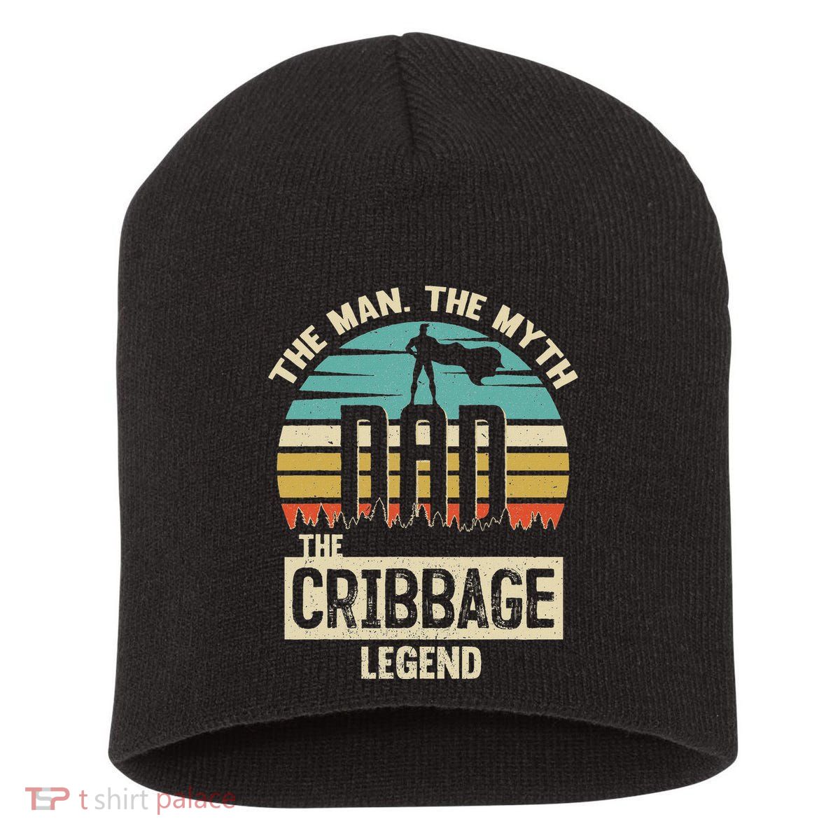 Man Myth Legend Dad Cribbage Short Acrylic Beanie