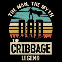 Man Myth Legend Dad Cribbage Wool Snapback Cap