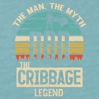 Man Myth Legend Dad Cribbage Sueded Cloud Jersey T-Shirt