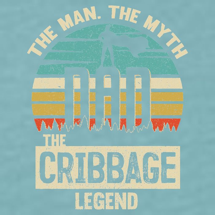 Man Myth Legend Dad Cribbage Sueded Cloud Jersey T-Shirt