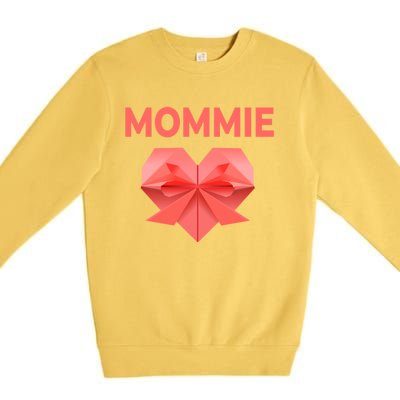 Mommie Mom Love Mommy Heart Thank You Mother's Day Gift Premium Crewneck Sweatshirt