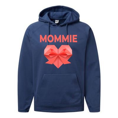 Mommie Mom Love Mommy Heart Thank You Mother's Day Gift Performance Fleece Hoodie