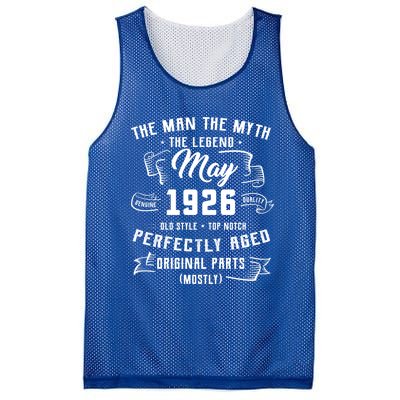 Man Myth Legend May 1926 97th Birthday Gift 97 Year Old Gift Mesh Reversible Basketball Jersey Tank