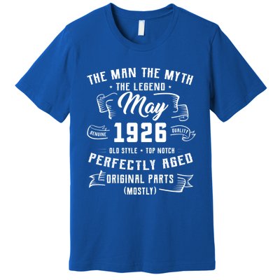 Man Myth Legend May 1926 97th Birthday Gift 97 Year Old Gift Premium T-Shirt