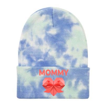 Mommy Mom Love Mommy Heart Thank You Mother's Day Gift Tie Dye 12in Knit Beanie