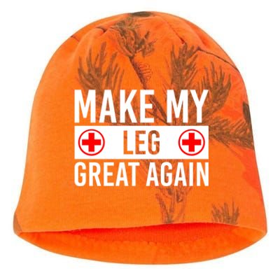 Make My Leg Great Again Broken Leg Meaningful Gift Kati - Camo Knit Beanie