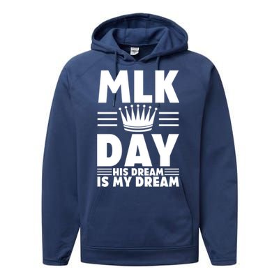 Mlk Martin Luther King Day Usa Gift Performance Fleece Hoodie