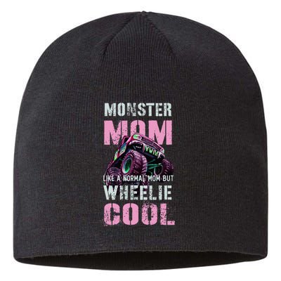 Monster Mom Like Normal Mama But Wheelie Cool Sustainable Beanie