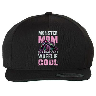 Monster Mom Like Normal Mama But Wheelie Cool Wool Snapback Cap