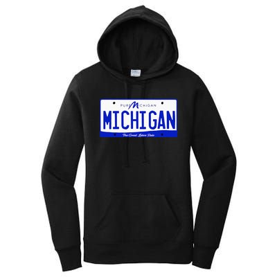 Michigan MI License Plate Classic Women's Pullover Hoodie