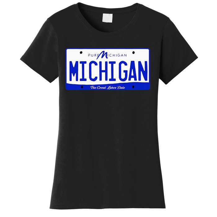 Michigan MI License Plate Classic Women's T-Shirt