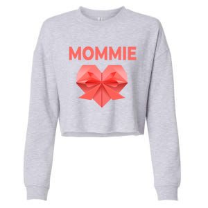 Mommie Mom Love Mommy Heart Thank You Mother's Day Gift Cropped Pullover Crew