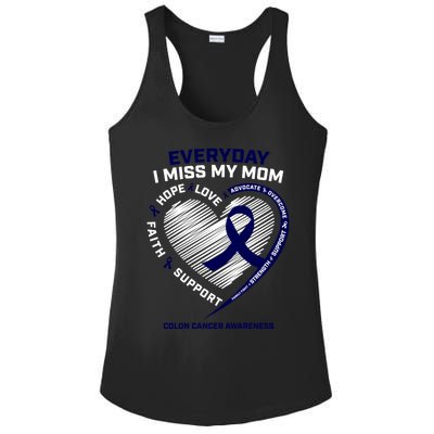 Miss My Loving Memory Mom Colon Cancer Awareness Gift Ladies PosiCharge Competitor Racerback Tank