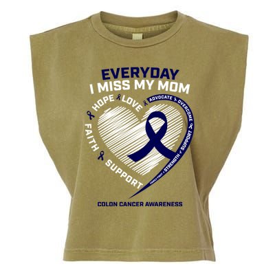 Miss My Loving Memory Mom Colon Cancer Awareness Gift Garment-Dyed Women's Muscle Tee