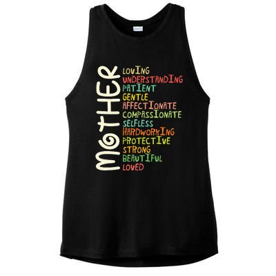 Mother Meaning Love Mom Mothers Day Ladies PosiCharge Tri-Blend Wicking Tank